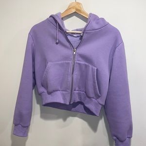 Lilac zip up sweater